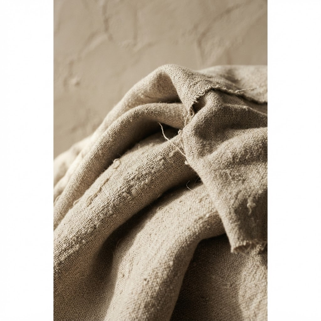 Close detail of tactile material and craft